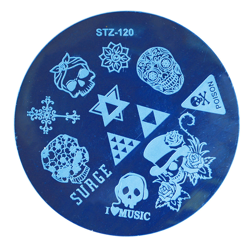 Nail Stamping Plates Round Flower/geometry Nail Art Plate Manicure Templates Diy Polish Print Stencils