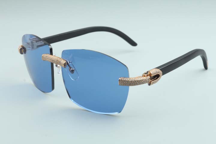 New large frame simple luxury sunglasses full diamond glasses T4189706-B3 luxury frameless natural black wooden temple sunglasses frame
New large frame simple luxury sunglasses full diamond glasses T4189706-B3 luxury frameless natural black wooden temple sunglasses frame