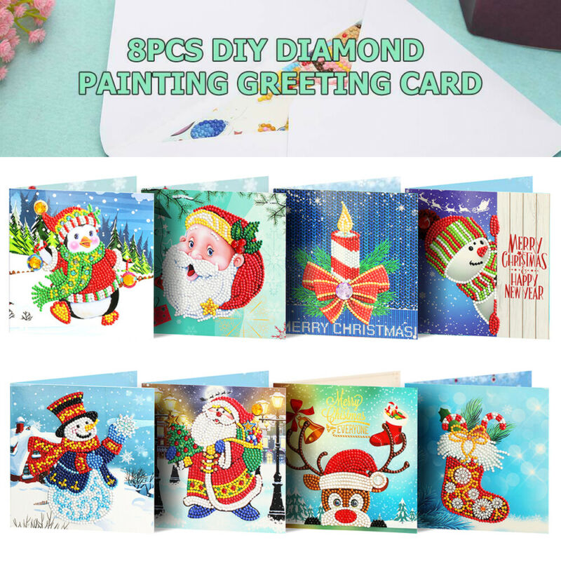 8pcs Set 5D Up DIY Diamond Painting Greeting Card Special Shaped Birthday Xmas Gift Decoration
8pcs Set 5D Up DIY Diamond Painting Greeting Card Special Shaped Birthday Xmas Gift Decoration