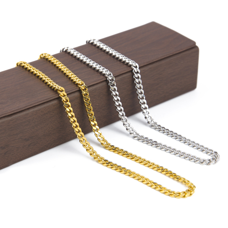 New 2.5mm/5mm Mens 14K Gold Plated Solid Cuban Curb Link Chain Stainless Steel Mens Neckalces Hip Hop Jewelry
New 2.5mm/5mm Mens 14K Gold Plated Solid Cuban Curb Link Chain Stainless Steel Mens Neckalces Hip Hop Jewelry