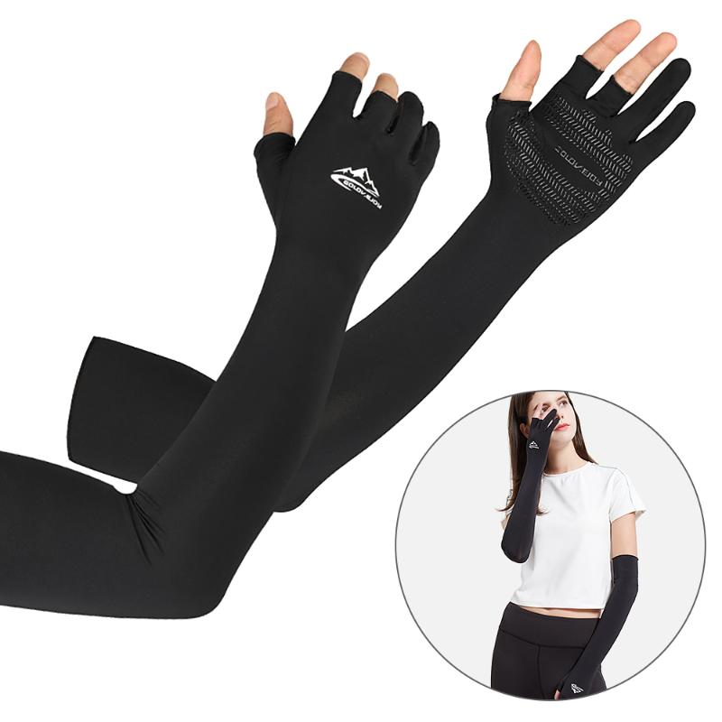 Cooling Arm Sleeve with Ergonomic Fingers Men Women UV Sun Protection Long Arm Sleeve Cover Cycling Driving Golfing, White
Cooling Arm Sleeve with Ergonomic Fingers Men Women UV Sun Protection Long Arm Sleeve Cover Cycling Driving Golfing, White