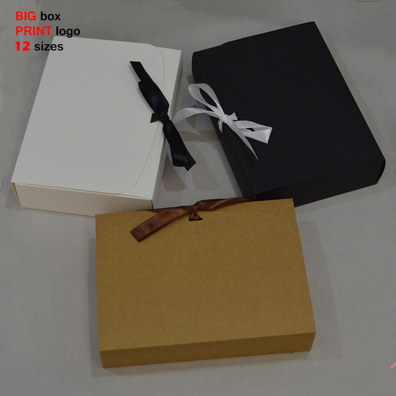 10pcs Large Gift Box With Ribbon Big Craft Box Wedding Favors boxes Cake Package White Black Paper Gift Large For Party
10pcs Large Gift Box With Ribbon Big Craft Box Wedding Favors boxes Cake Package White Black Paper Gift Large For Party