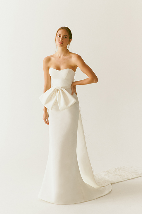 Mermaid Bohemian Sebastienluke Wedding Dresses Off Shoulder Sleeveless Satin Tulle Two Pieces Bow Wedding Gowns Sweep Train robe de mariée