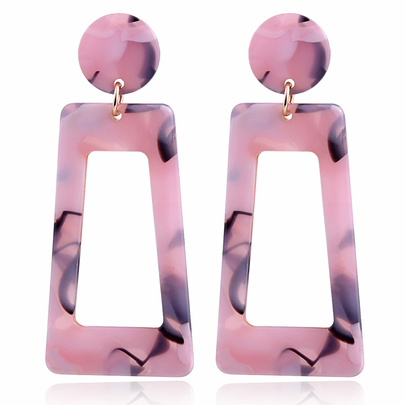 Statement hanging earrings large acrylic geometric pendant ladies Valentine's Day ball dress wild gift earrings