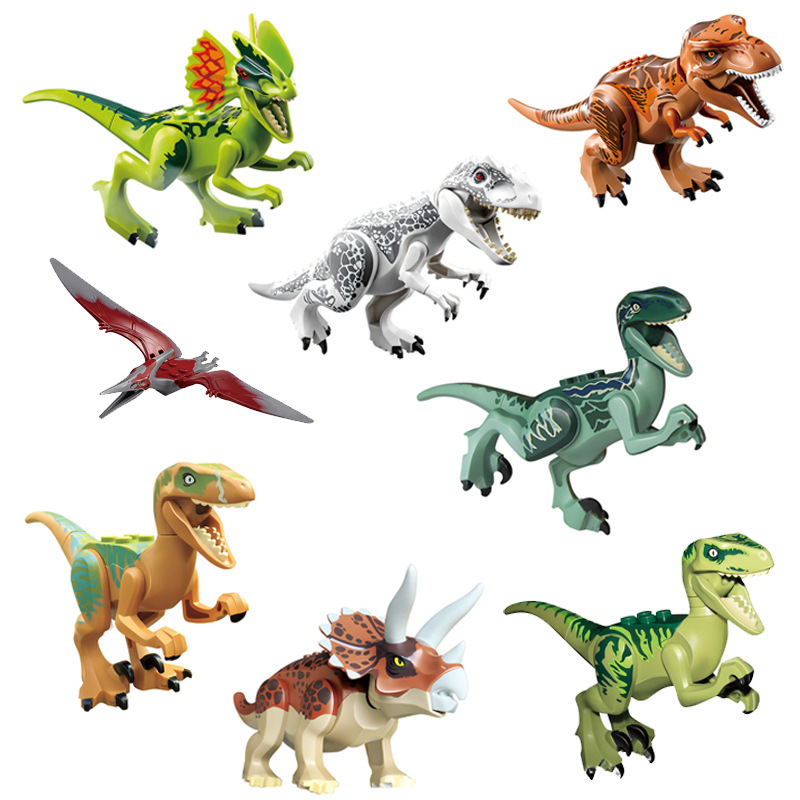 

Mini figures Jurassic Park Dinosaur kids corner productions blocks Velociraptor Tyrannosaurus Rex Building Blocks Sets Kids toy Bricks gift
