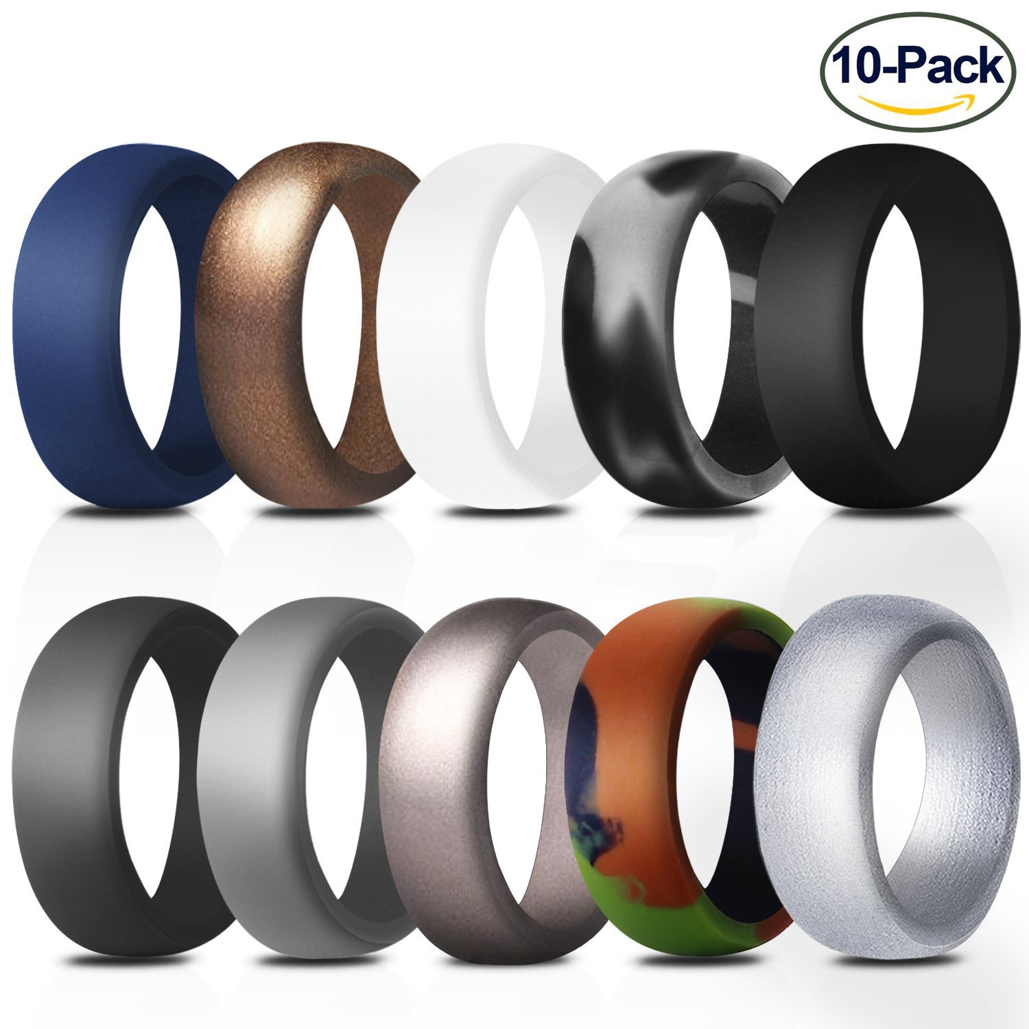 10pcs Silicone Rings 8.7mm Hypoallergenic Flexible Sports Antibacterial Finger Rings Rubber Wedding Ring For Men, Silver
10pcs Silicone Rings 8.7mm Hypoallergenic Flexible Sports Antibacterial Finger Rings Rubber Wedding Ring For Men, Silver
