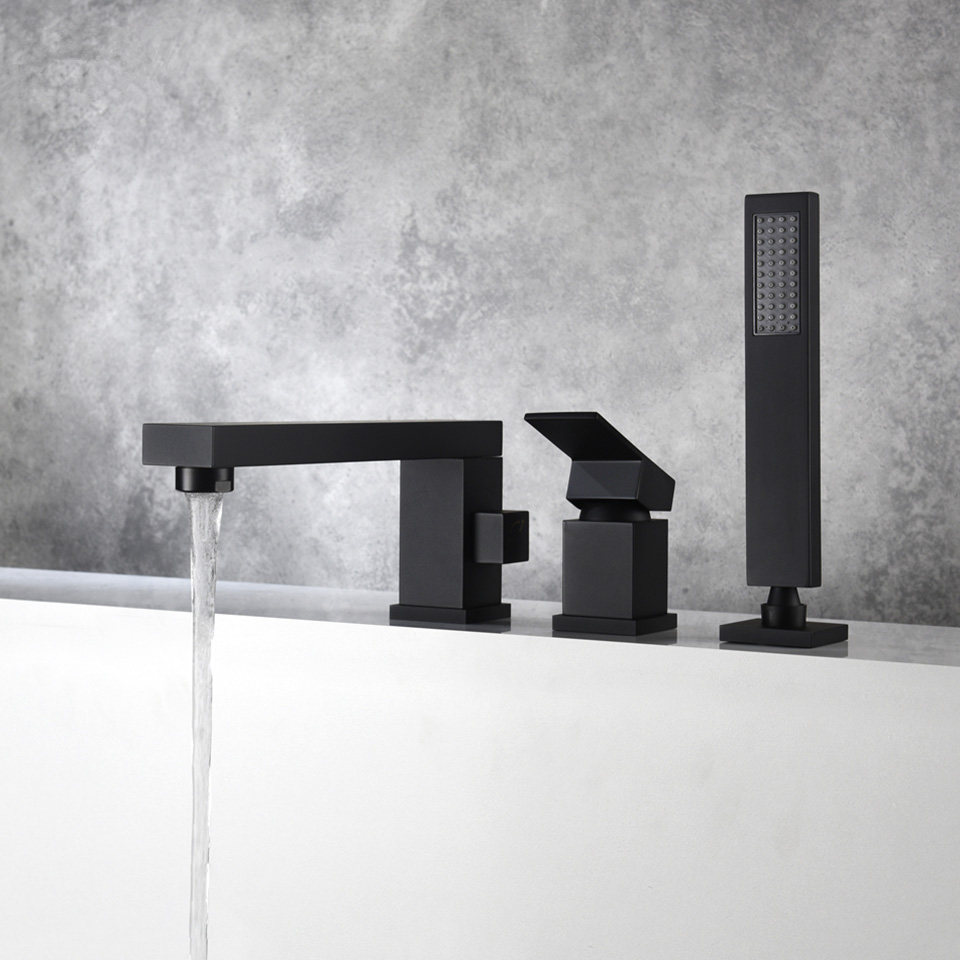 Bathroom Bathtub Water Tap 3 Holes Deck Mounted Bath Shower Faucet Brushed Gold & Black Bath Tub Toilet Water Mixer
Bathroom Bathtub Water Tap 3 Holes Deck Mounted Bath Shower Faucet Brushed Gold & Black Bath Tub Toilet Water Mixer