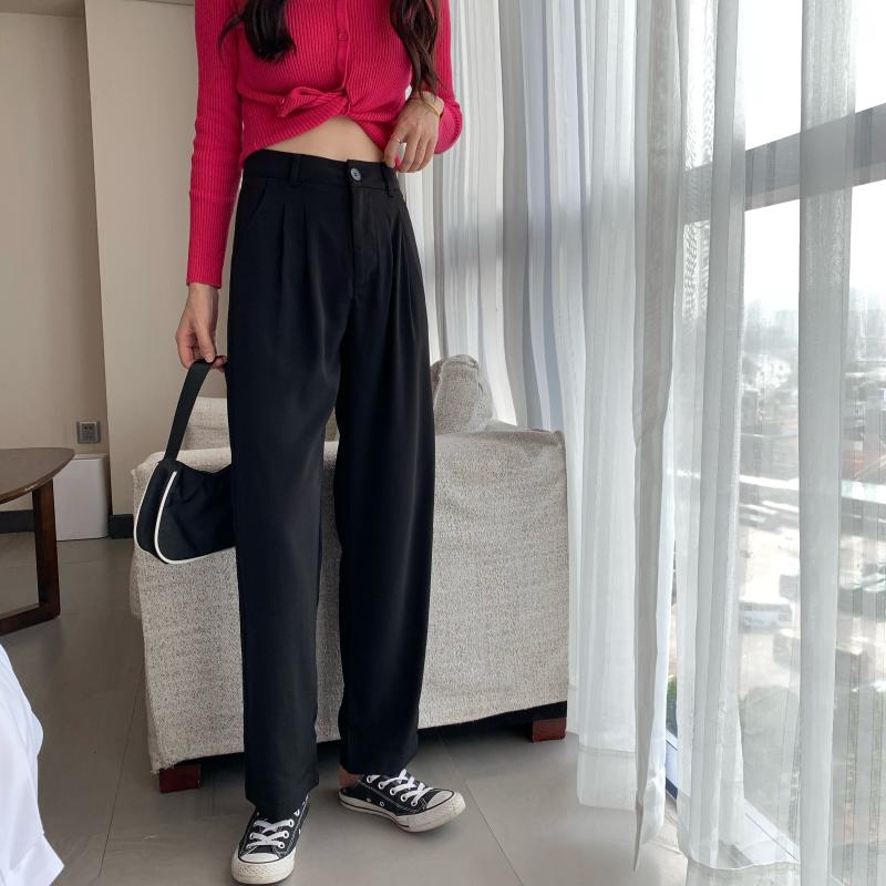 Popular Loose High Waist Simple Women' Loose Pants Casual Streetwear Women' Summer Trousers Spring Fashion Straight Women Pant, Black
Popular Loose High Waist Simple Women' Loose Pants Casual Streetwear Women' Summer Trousers Spring Fashion Straight Women Pant, Black
