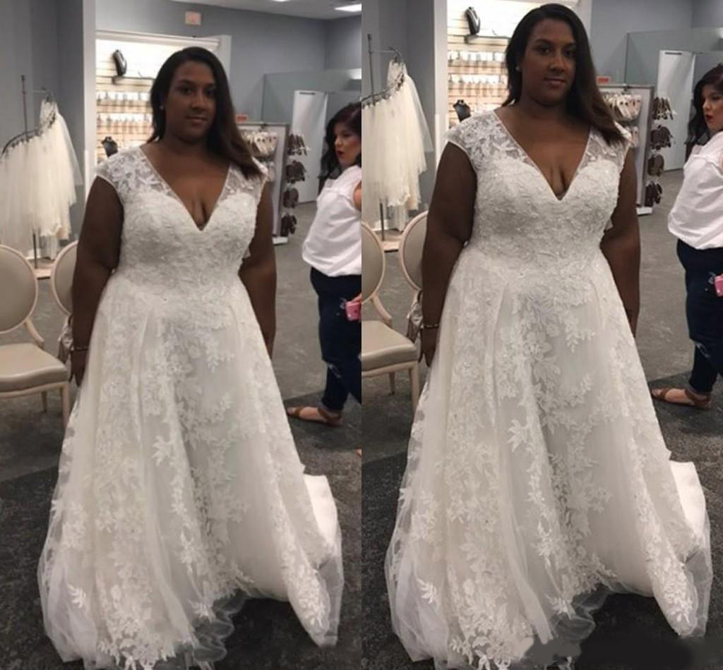 Cheap Plus Size Wedding Dresses V Neck Lace Appliques Sleeveless robe de mariée Lace Up Sweep Train A Line Bridal Wedding Gowns, Champagne
Cheap Plus Size Wedding Dresses V Neck Lace Appliques Sleeveless robe de mariée Lace Up Sweep Train A Line Bridal Wedding Gowns, Champagne