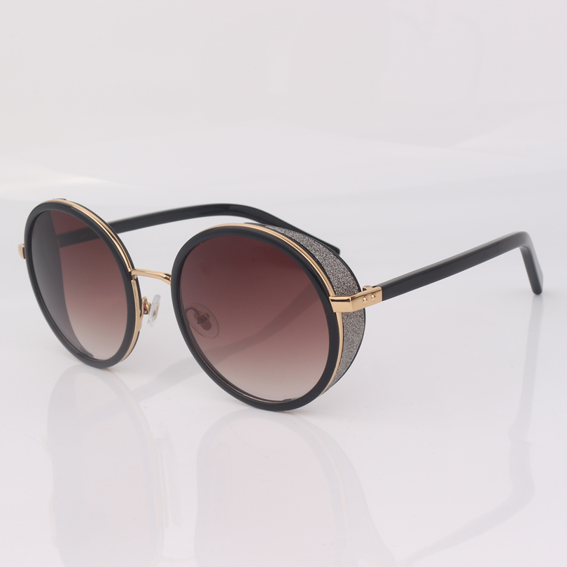 Top quality gold Round metal frame gradient tea lens fashion sunglasses women steampunk style gold double bridge classic women eye wear, White;black
Top quality gold Round metal frame gradient tea lens fashion sunglasses women steampunk style gold double bridge classic women eye wear, White;black