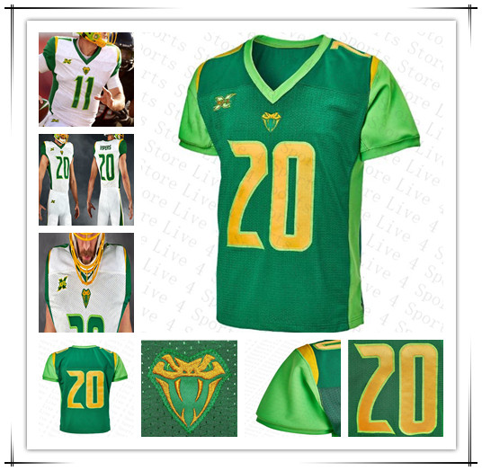 Custom 2020 XFL Tampa Vipers Jersey Football Aaron Murray De'Veon Smith Quinton Flowers Jalen Tolliver Jacques Patrick Williams Stitched, White 
Custom 2020 XFL Tampa Vipers Jersey Football Aaron Murray De'Veon Smith Quinton Flowers Jalen Tolliver Jacques Patrick Williams Stitched, White