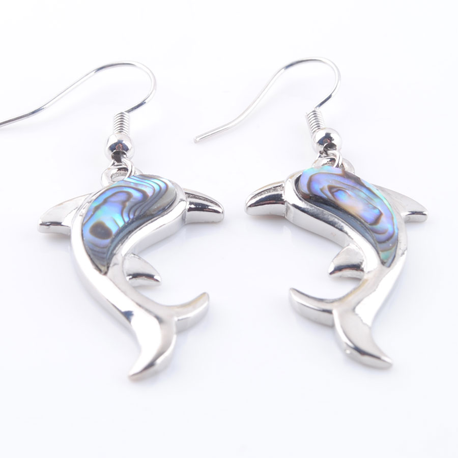 WOJIAER Dragonfly Animal Beads Dangle Drop Earrings Zealand Abalone Shell Gem Stones Pair For Women Charms Jewelry DBR324