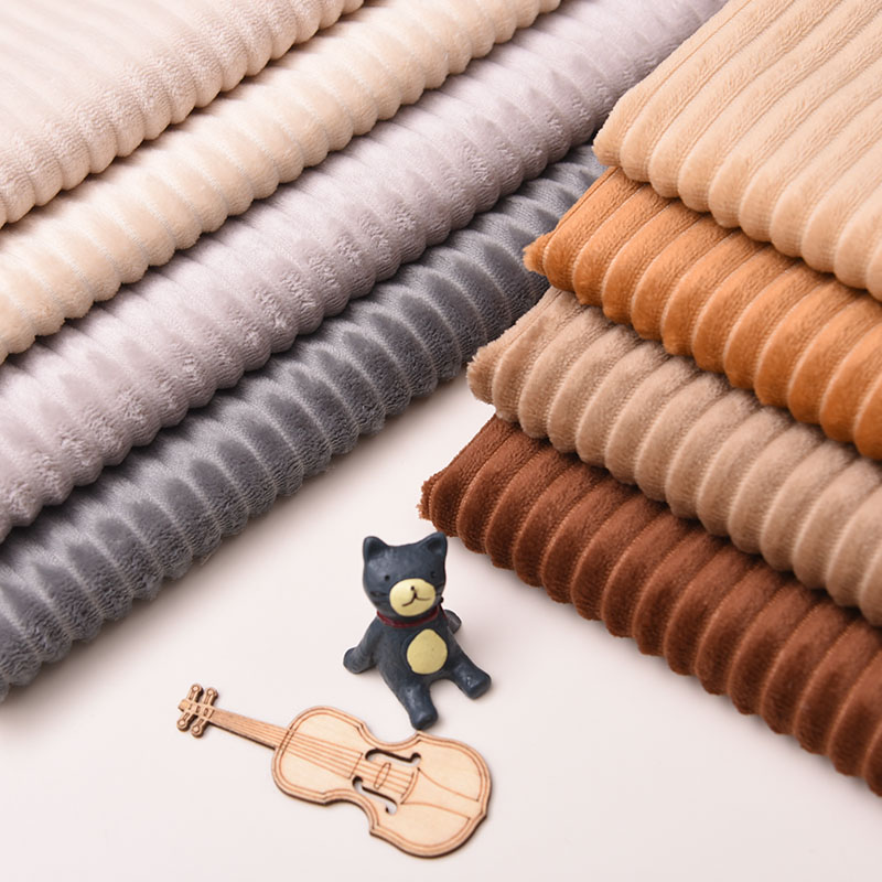 Wide 59" Stripe Cutpile Corduroy Upholstery Sofa Fabric Thick Flannel Cushion Pillow Cloth Dining Chair Diy Coarse Material