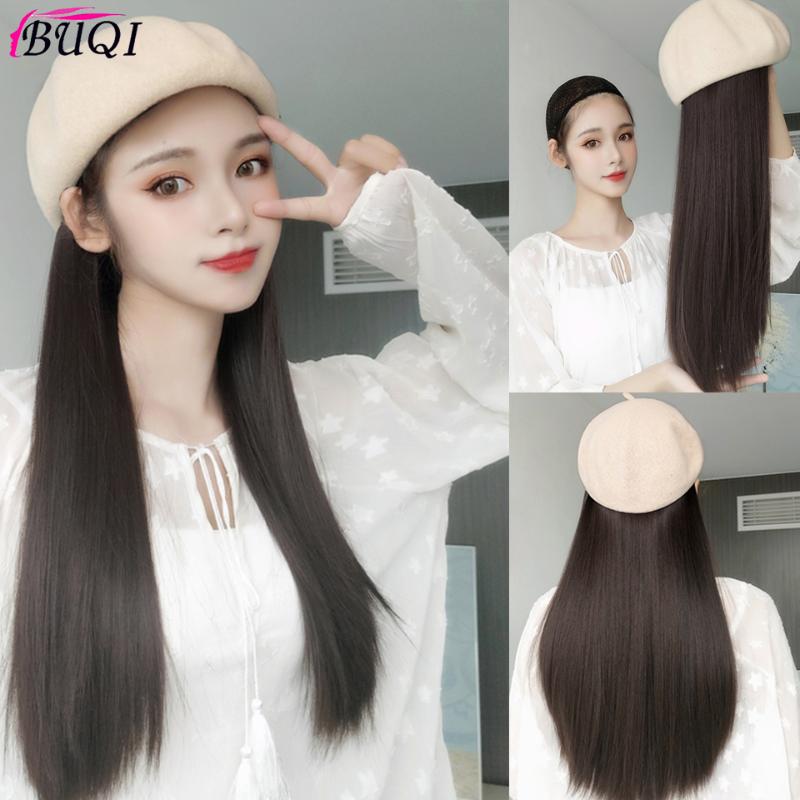 BUQI Long straight wavy hat wig black brown wig and hat naturally connected synthetic hair female full head
BUQI Long straight wavy hat wig black brown wig and hat naturally connected synthetic hair female full head