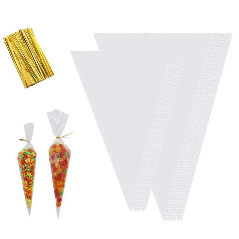 50Pcs Clear Packing Bag Gift Bag Candy Cone Bags Flower Chocolate Sweet Popcorn Plastic Wrapping Birthday Wedding Cellophane
50Pcs Clear Packing Bag Gift Bag Candy Cone Bags Flower Chocolate Sweet Popcorn Plastic Wrapping Birthday Wedding Cellophane