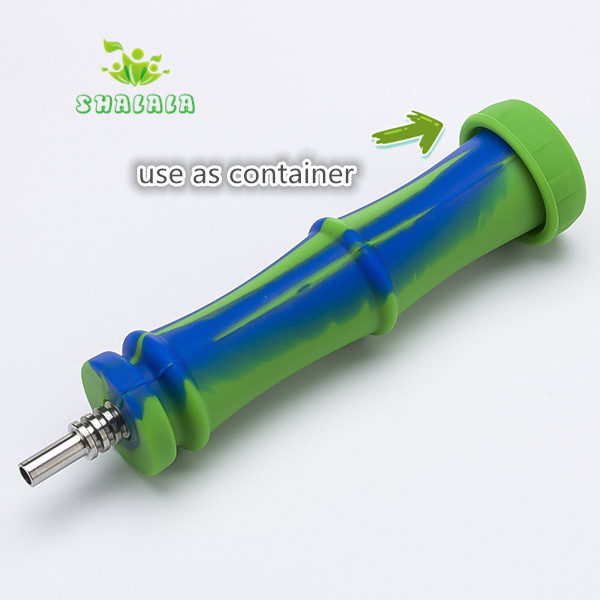 Silicone Smoking Accessories Nectar Collector With 10mm Stainless Steel Tip/Titanium Tip & Container Bamboo NC Kit Unbreakable Silicon Rigs Pipe Bong
Silicone Smoking Accessories Nectar Collector With 10mm Stainless Steel Tip/Titanium Tip & Container Bamboo NC Kit Unbreakable Silicon Rigs Pipe Bong