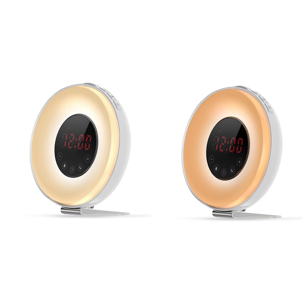 Wake Up Light Clock Simulation Sunrise Sunset Gift Light Audible Radio Clock Alarm Colorful Electronic 
Wake Up Light Clock Simulation Sunrise Sunset Gift Light Audible Radio Clock Alarm Colorful Electronic