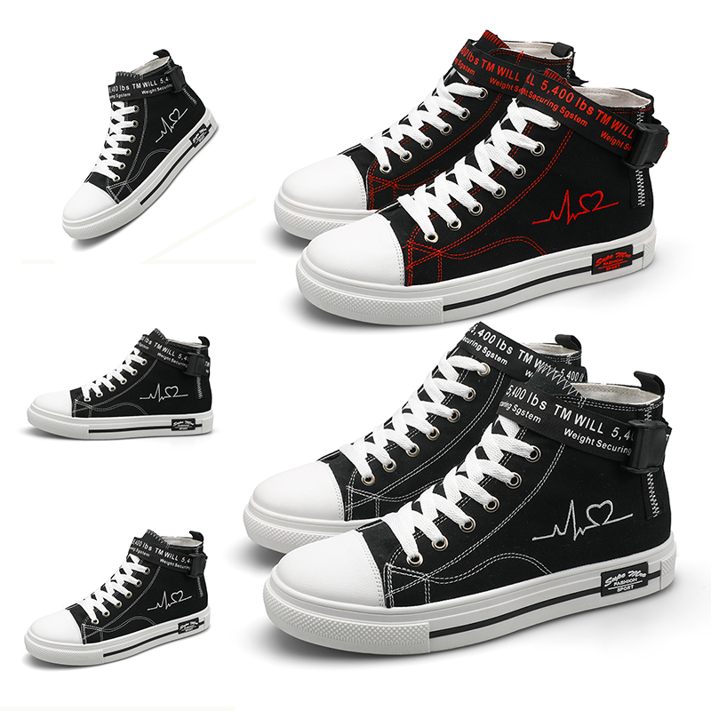 High quality women men Canvas shoes High Casual shoes Black White Red Platfom designer sneakers Homemade brand Made in China size 39-44, A1
High quality women men Canvas shoes High Casual shoes Black White Red Platfom designer sneakers Homemade brand Made in China size 39-44, A1