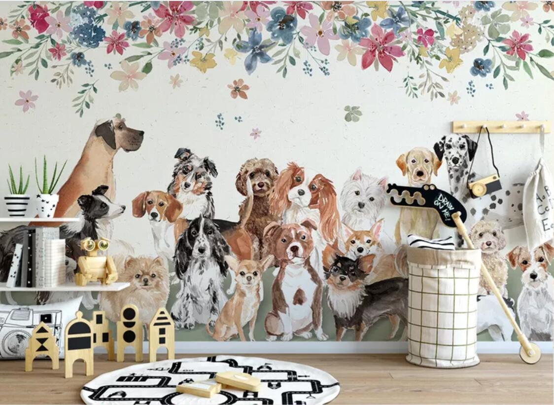 3d wallpaper custom photo mural Nordic creative cute group of puppies flowers children's room background wall home decor wall art pictures, Non-woven fabric
3d wallpaper custom photo mural Nordic creative cute group of puppies flowers children's room background wall home decor wall art pictures, Non-woven fabric