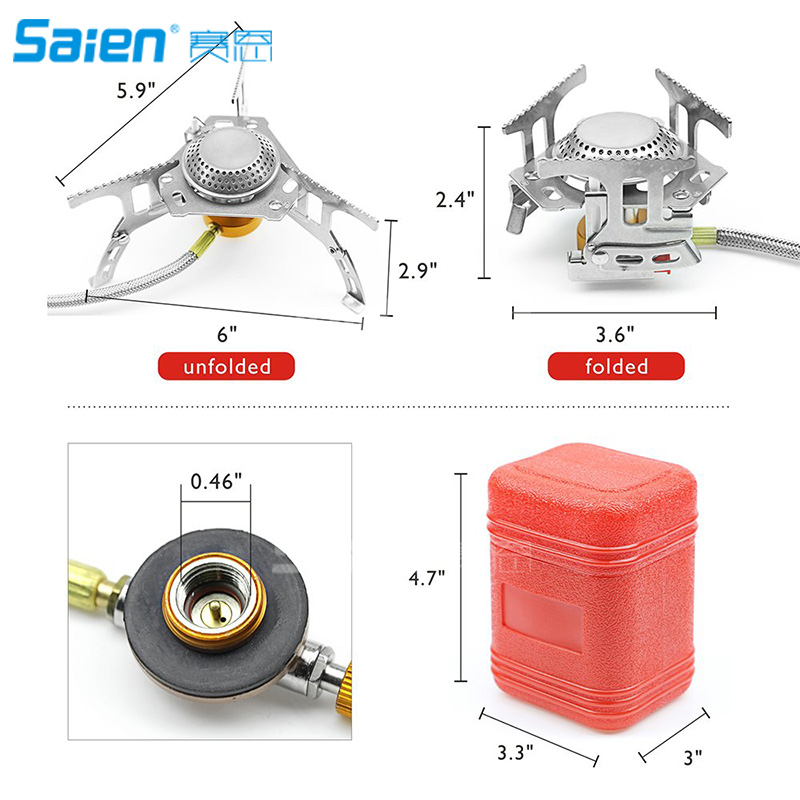 Camping Stove UltraLight Portable Mini Outdoor Stoves Gas Burner Butane Propane Picnic Equipment Backpacking