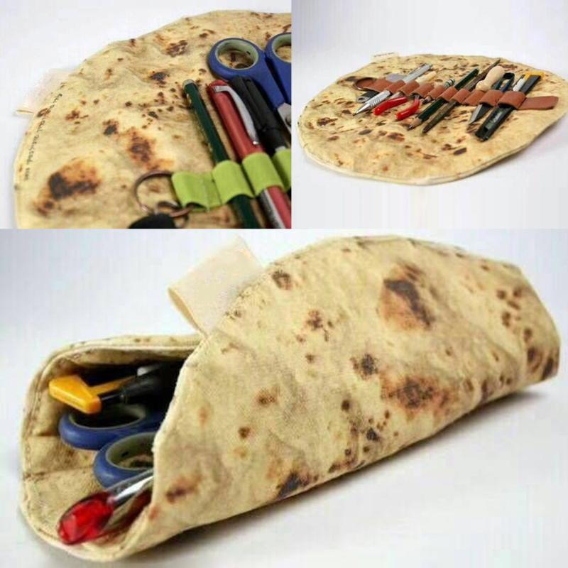 Cosmetic Makeup Brushes Storage Bags Imitation Pancake Pizza Stationery Rolled Collection Bag New Creative organizer packaging
Cosmetic Makeup Brushes Storage Bags Imitation Pancake Pizza Stationery Rolled Collection Bag New Creative organizer packaging