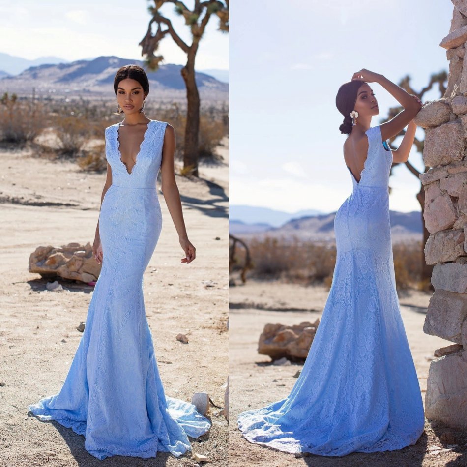 2020 Mermaid Evening Dresses Lace V Neck Backless Prom Dress Sweep Tarin Applique Special Occasion Dresses, Hunter green
2020 Mermaid Evening Dresses Lace V Neck Backless Prom Dress Sweep Tarin Applique Special Occasion Dresses, Hunter green
