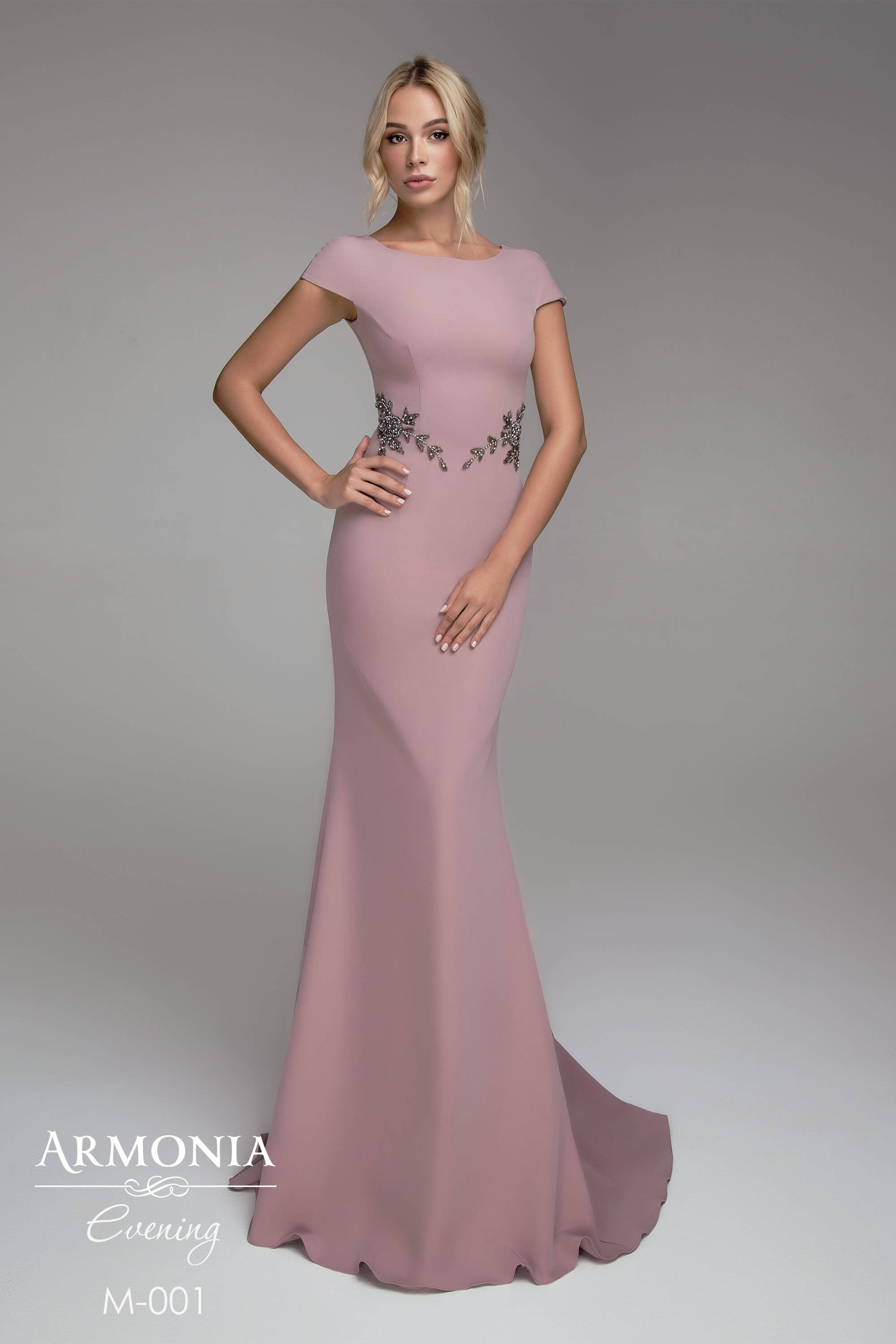 Satin Mermaid Prom Dresses Appliques Beads Jewel Neck Short Sleeves Sweep Train Evening Dress Custom Made Cheap Robes De Mariée