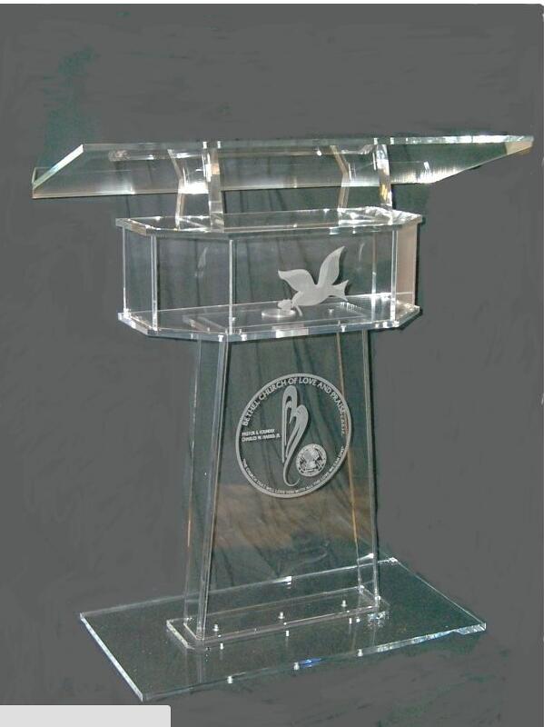 Transparent Lectern Classroom Lectern Podium Clear Acrylic Lectern Stand Modern Church Pulpit Clear Plastic Church Podium