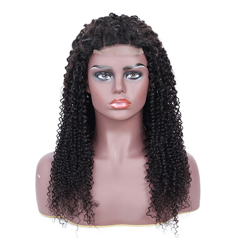 Brazilian Virgin 4X4 Wig Kinky Curly Products Lace Wigs 100% Human Hair 12-30Inch Natural Color Free Part