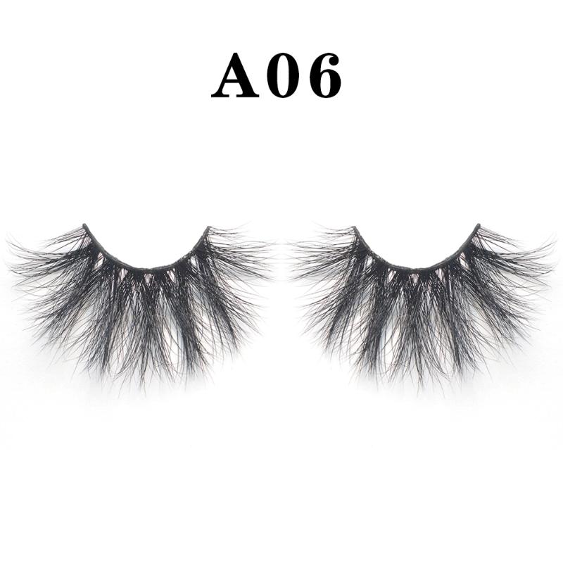 Mink False Eyelashes 25mm Lashes Mink Lashes Handcrafted Full Volume Dramatic Eyelashes Luxury 8D
