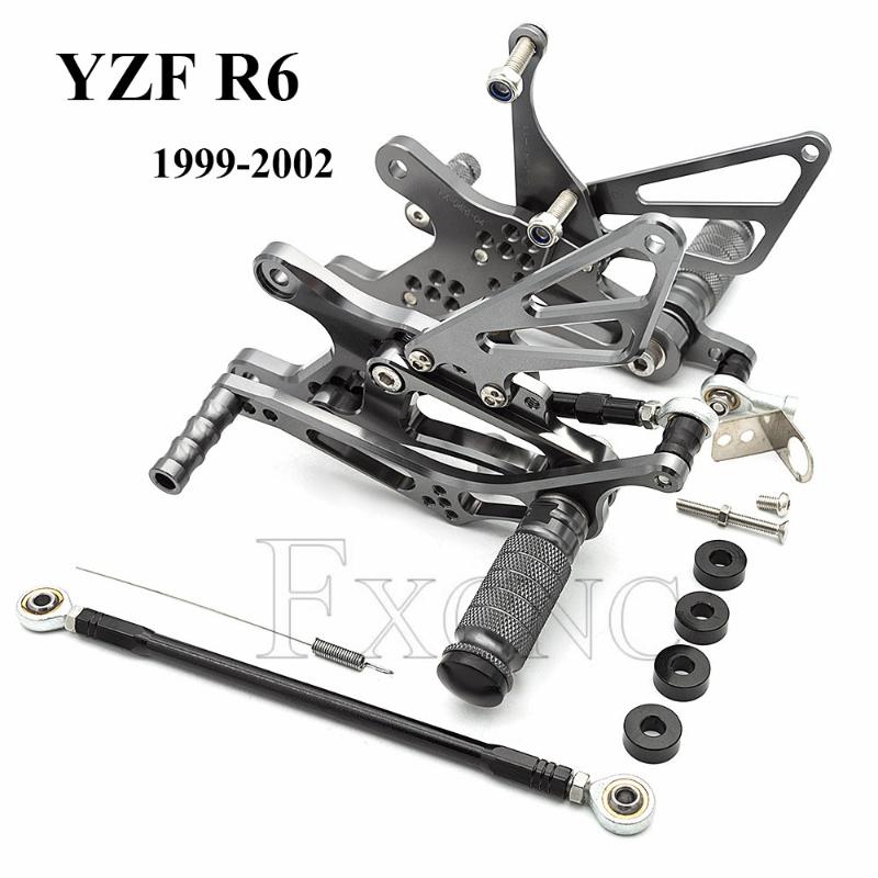 CNC Aluminum Rearset Rear Set For YZF R6 1999-2002 Adjustable Foot Peg Rearsets Footrest Foot Pegs Pedal YZF-R6 2000 2001
CNC Aluminum Rearset Rear Set For YZF R6 1999-2002 Adjustable Foot Peg Rearsets Footrest Foot Pegs Pedal YZF-R6 2000 2001