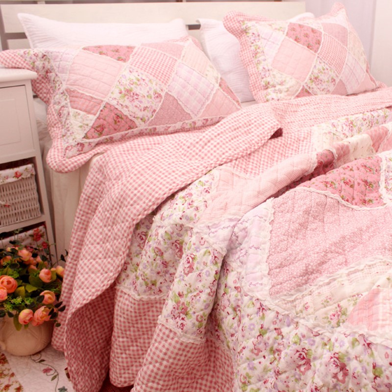 Free shipping American style 3pcs pure cotton Korean pink floral patchwork quilt bedspread queen size bed cover AN, As pic
Free shipping American style 3pcs pure cotton Korean pink floral patchwork quilt bedspread queen size bed cover AN, As pic