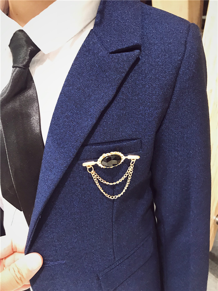 2019 Handsome Blue Boys Formal Wear Jacket Pants 3 Pieces Set Suits for Wedding Dinner Children Kids Tuxedos