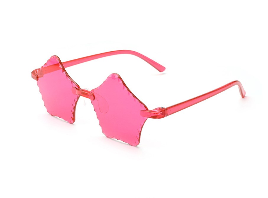 Kids UV Protection Sunglasses Children Girls Boys Plastic Pentagram Sunglasses Boy Girl Eyewear Goggles Gradient Lense Rimless