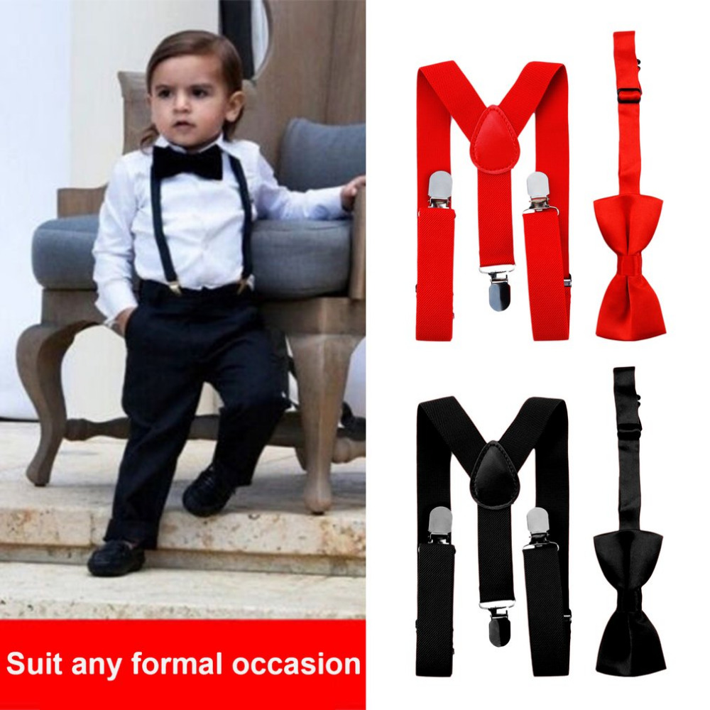 Polyester Kids Suspenders+Bowtie Bow Tie Set Adjustable Clip-On Braces Matching Ties Outfits for Kids Party Christmas Bows
Polyester Kids Suspenders+Bowtie Bow Tie Set Adjustable Clip-On Braces Matching Ties Outfits for Kids Party Christmas Bows