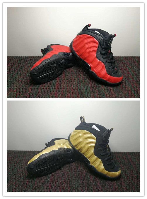 Penny Hardaway Children Basketball Shoes University Red Metallic Gold FOAM PRO Boys Girls Sport Shoes Athletic Sneaker size Eur 28-35