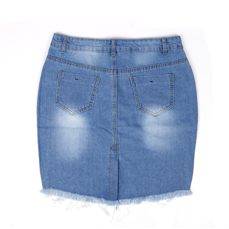 Summer Women Sexy Streetwear High Waist Short Denim Skirt Female Hollow Out Tassel Bodycon Split Cowgirl Mini Skirts Blue Jeans C19041601