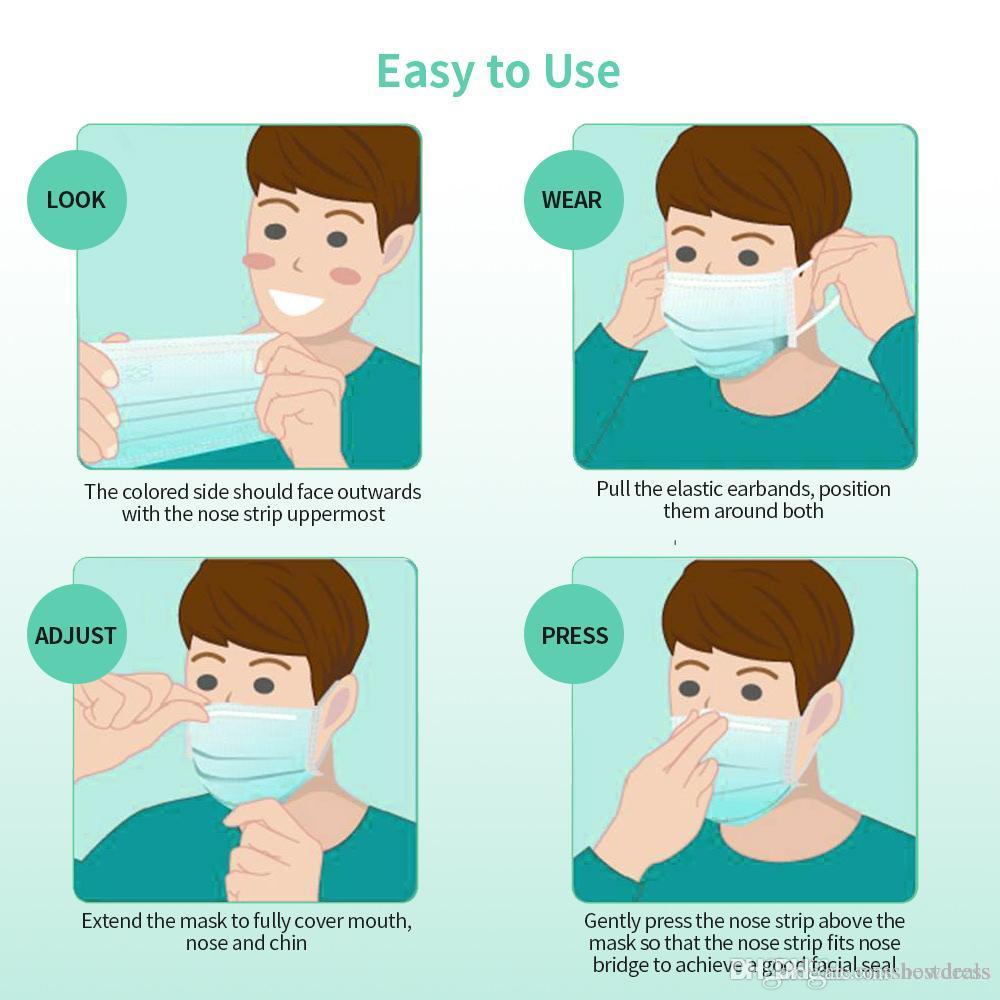 In Stock!!! 24 Hours Ship! 3-Ply Disposable Face Mouth Mask Anti Dust Proof Earloop Mask Anti-fog Masks - view 5
