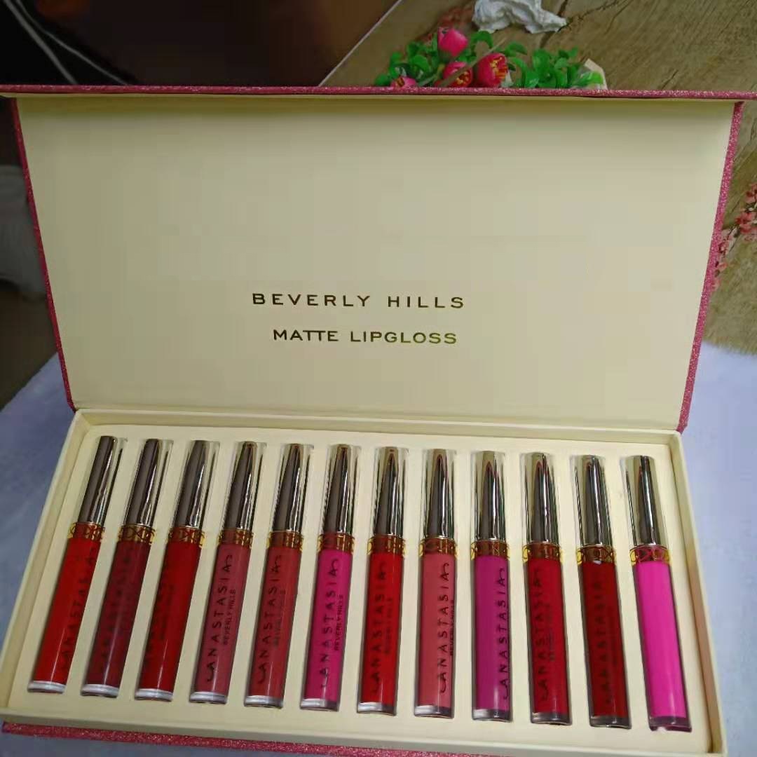 Newest Hot Makeup new Lipsticks Set 12pcs/set Luquid Matte 12colors Lip Gloss DHL shipping от DHgate WW