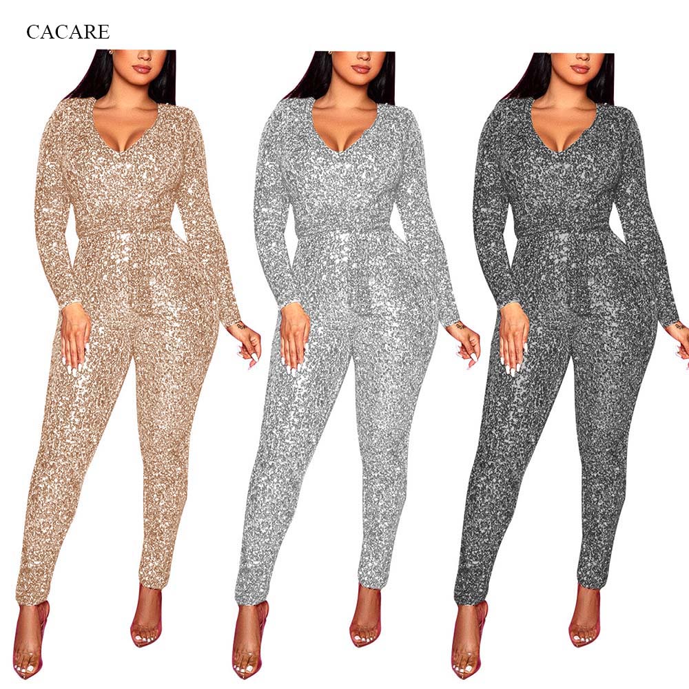 2020 Sequins Long Jumpsuit Women Shinny Romper Bodysuit Playsuit Bodies Ladies Overalls F0215 V Neck Long Sleeve Waist Belt, Silver
2020 Sequins Long Jumpsuit Women Shinny Romper Bodysuit Playsuit Bodies Ladies Overalls F0215 V Neck Long Sleeve Waist Belt, Silver