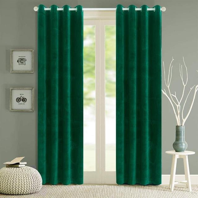 Modern Solid Velvet Blackout Curtains for Living Room Bedroom Soft Comfortable Blinds Windows Curtain Custom Size Plain Door New3202105