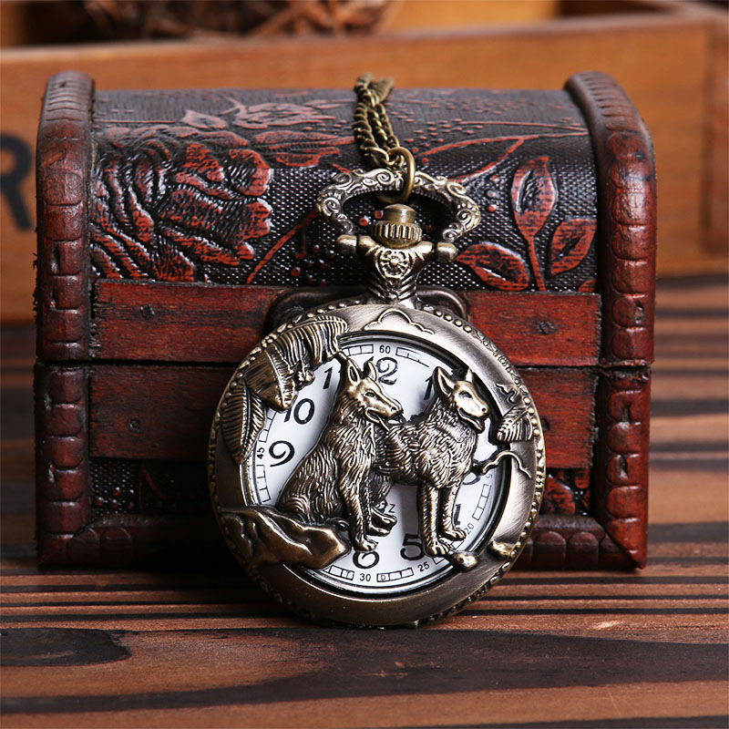 Pocket Watch Relogio De Bolso Bronze Wolf Dog Hollow Quartz Pocket Watch Necklace Pendant Women Men Gifts, Slivery;golden
Pocket Watch Relogio De Bolso Bronze Wolf Dog Hollow Quartz Pocket Watch Necklace Pendant Women Men Gifts, Slivery;golden