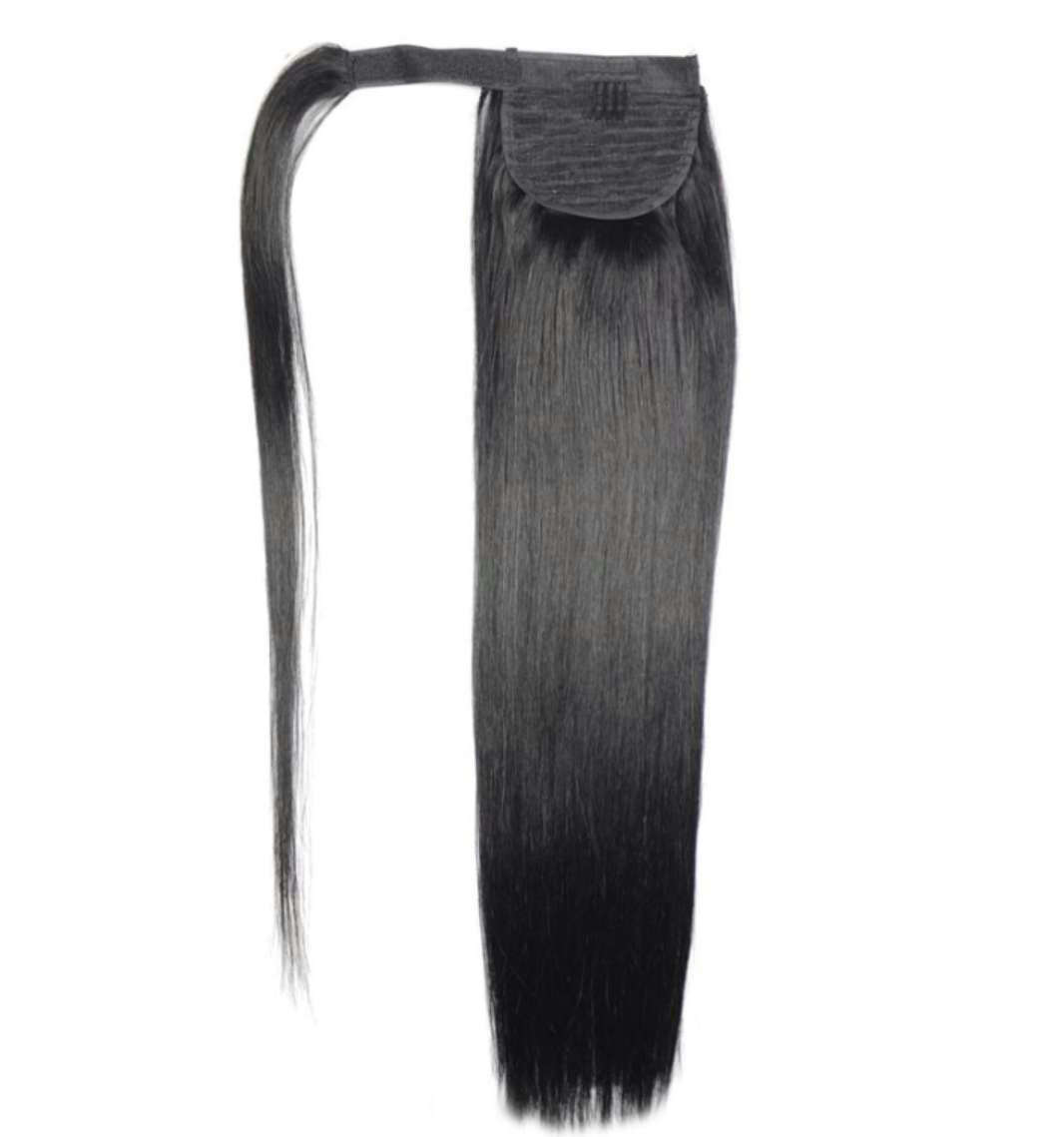 Naturally straight ponytail hairstyle 100g-160g natural wavy human hair pony tail with comb easy ponytail hairpiece natural straight