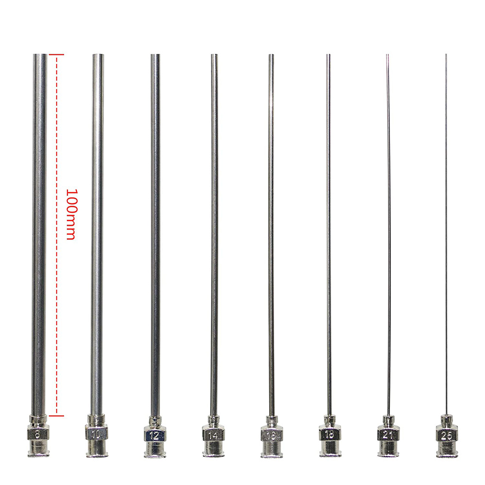 Pack of 2 Blunt Needles 4" Long Dispensing Needles, Blunt Tip 100mm Stainless Steel Blunt Tip Luer Lock Steel Needle All Metal
Pack of 2 Blunt Needles 4" Long Dispensing Needles, Blunt Tip 100mm Stainless Steel Blunt Tip Luer Lock Steel Needle All Metal