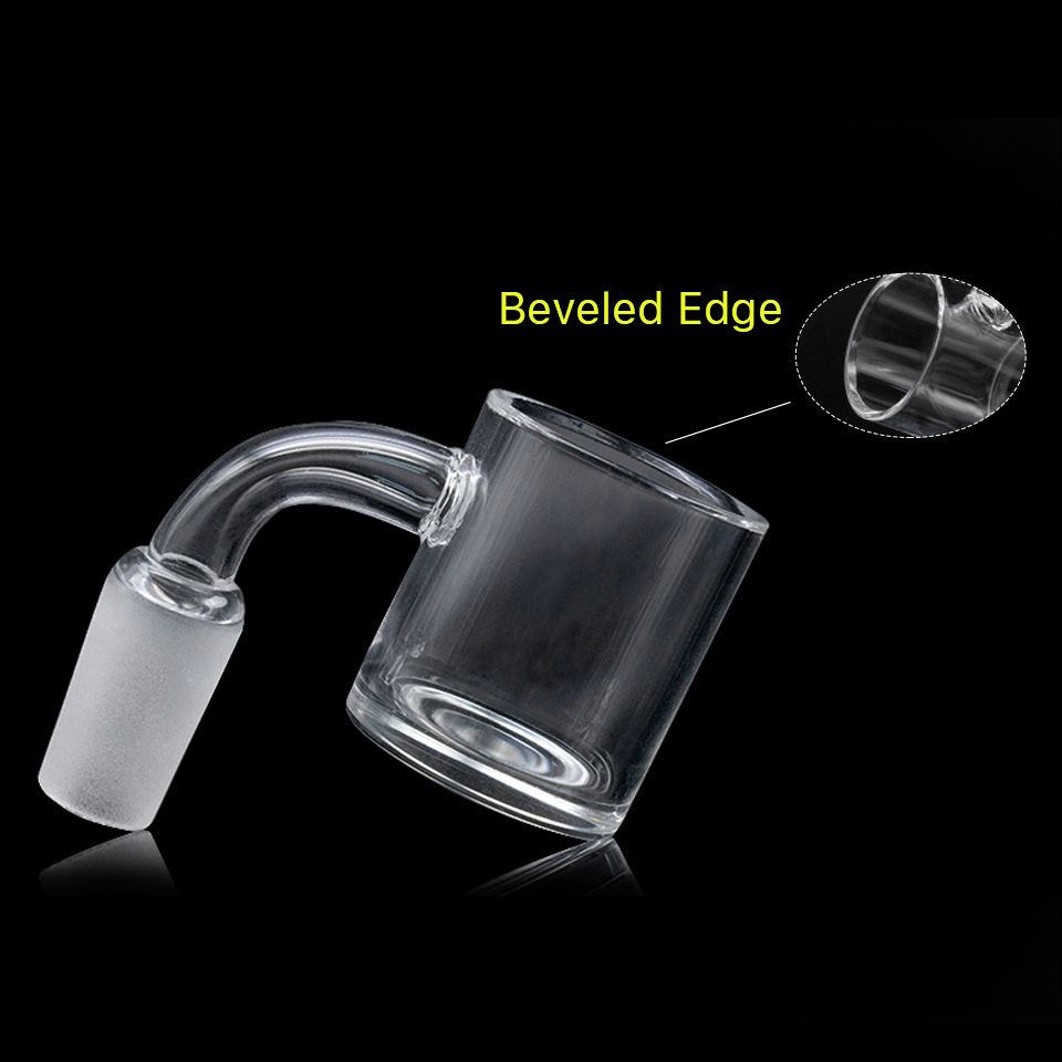 XXL 30mm Short Neck Quartz Banger Beveled Edge Smoking bucket Male Female Frost Joint 10mm 14mm 18mm