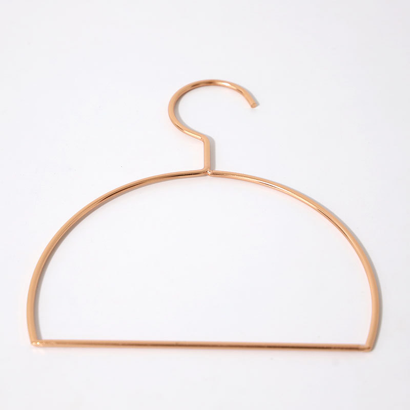 Semicircle Metal Hanger Nordic Style Rose Gold Iron Hanger Rack for Scarf Tie Belt and Towel Clothes Organizer QW9338