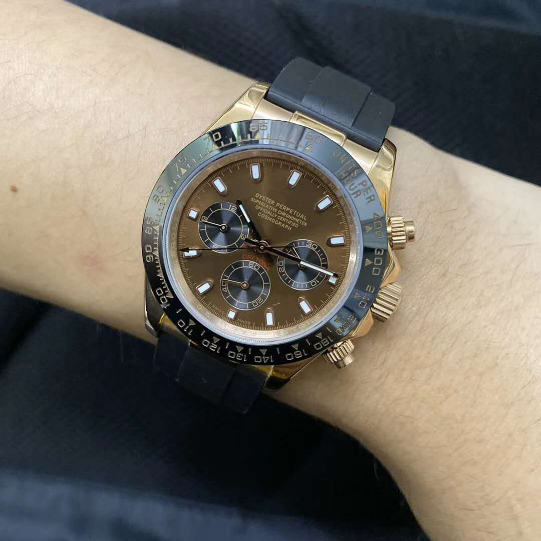 TONA M116518ln Crown 40MM Sapphire Watches Brown Dial Ceramic Bezel Automatic Mechanical Movement Rubber Black Strap Mens watch, Slivery;brown
TONA M116518ln Crown 40MM Sapphire Watches Brown Dial Ceramic Bezel Automatic Mechanical Movement Rubber Black Strap Mens watch, Slivery;brown