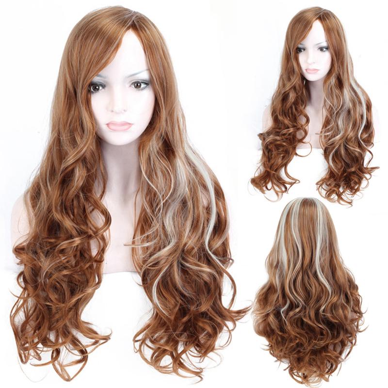 SHUOHAN 28inch Synthetic Wavy Ombre Wig For Women Brown Blonde Heat Resistant High Temperature Fiber Long Cosplay SX177, As pic
SHUOHAN 28inch Synthetic Wavy Ombre Wig For Women Brown Blonde Heat Resistant High Temperature Fiber Long Cosplay SX177, As pic