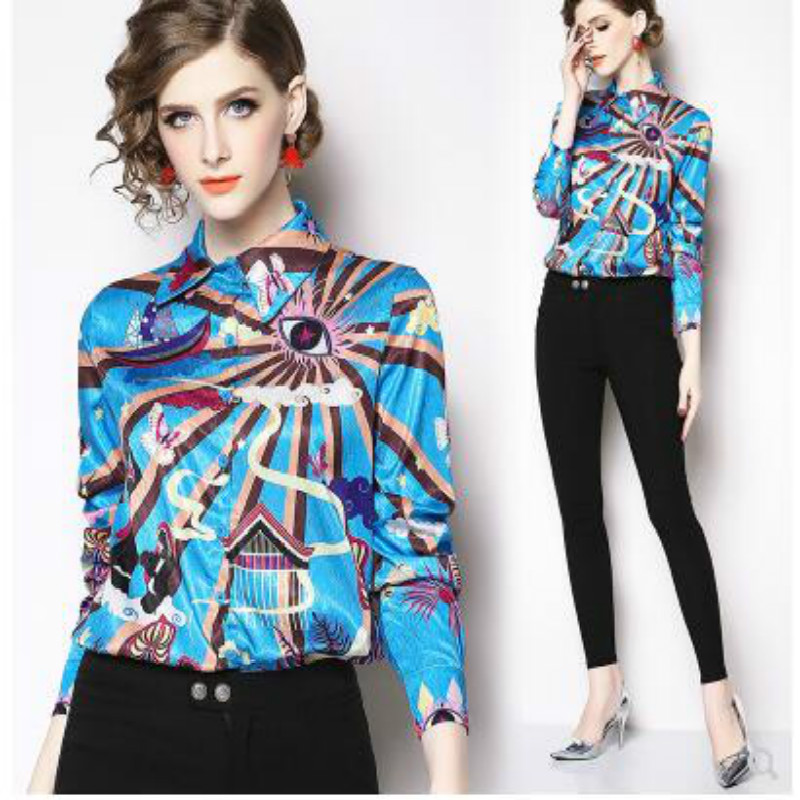New design women' turn down collar long sleeve doodle print cute casual long sleeve blouse shirt plus size tops M L XL XXL, Blue
New design women' turn down collar long sleeve doodle print cute casual long sleeve blouse shirt plus size tops M L XL XXL, Blue
