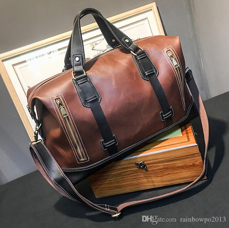 men handbag fashion stripes contrast leather men travel bag retro crazy horse PU travel bag multi-functional wet and dry separation fitness, Coffee
men handbag fashion stripes contrast leather men travel bag retro crazy horse PU travel bag multi-functional wet and dry separation fitness, Coffee